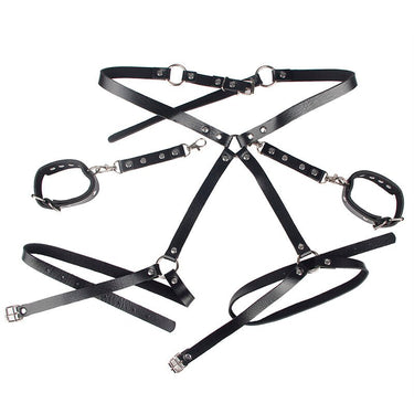 Manette bondage nere con cintura elegante – Taglia unica Sublime